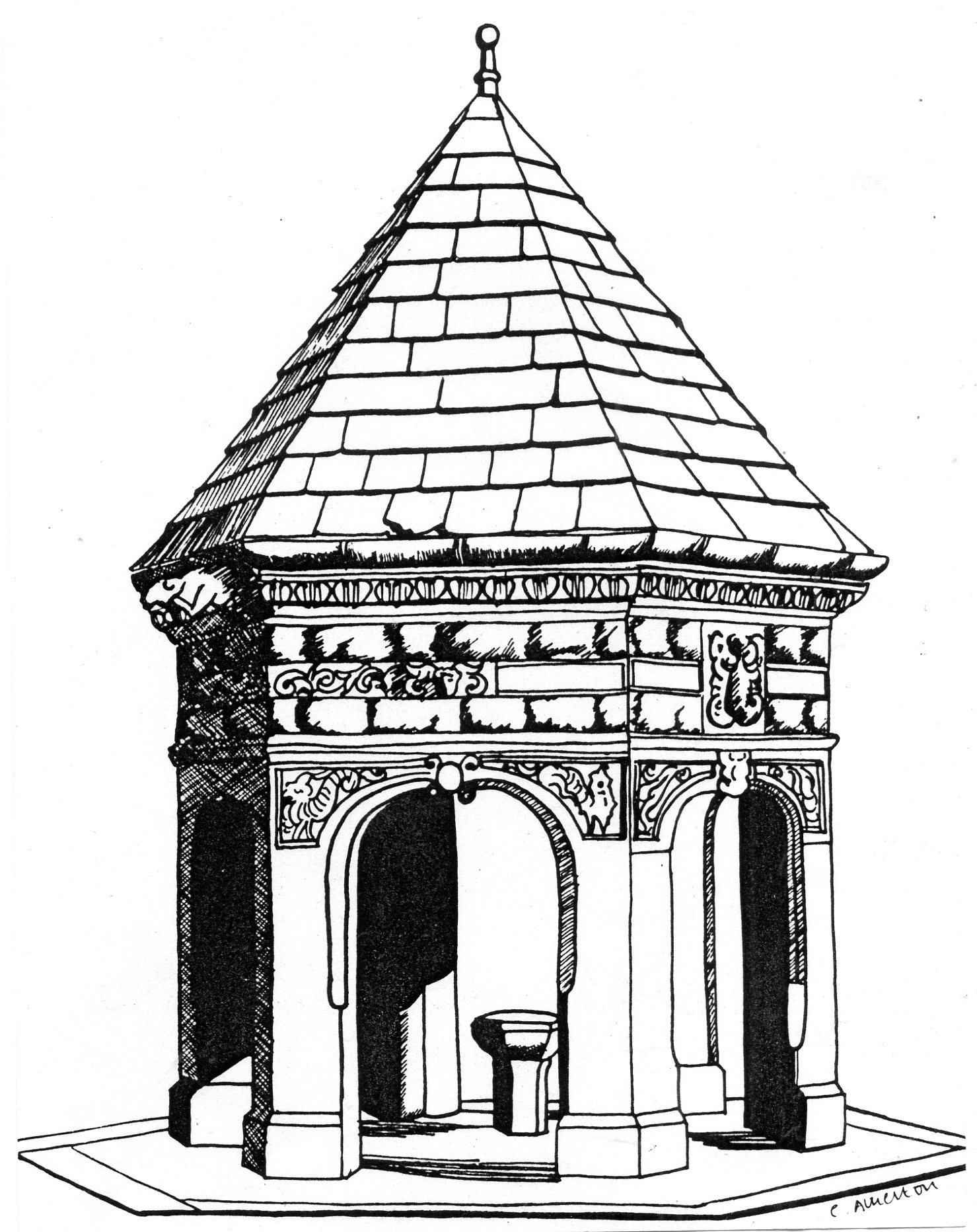 Fountain-drawing